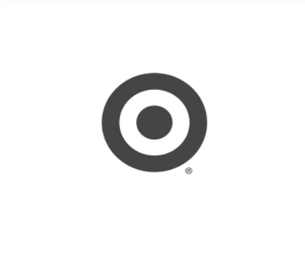 Target logo with a black circle surrounding a smaller white circle, and a black dot in the center.