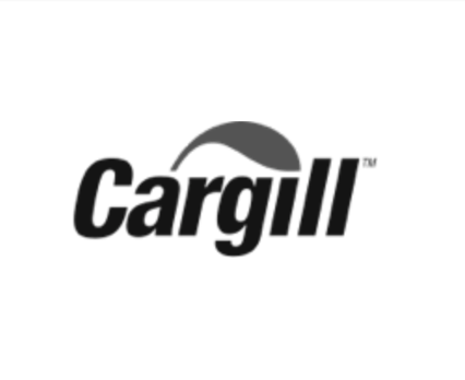 Cargill logo in black and white with the brand name and a stylized leaf design.