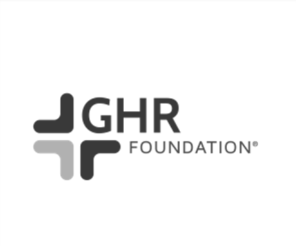 GHR Foundation logo in black and gray text on a white background.