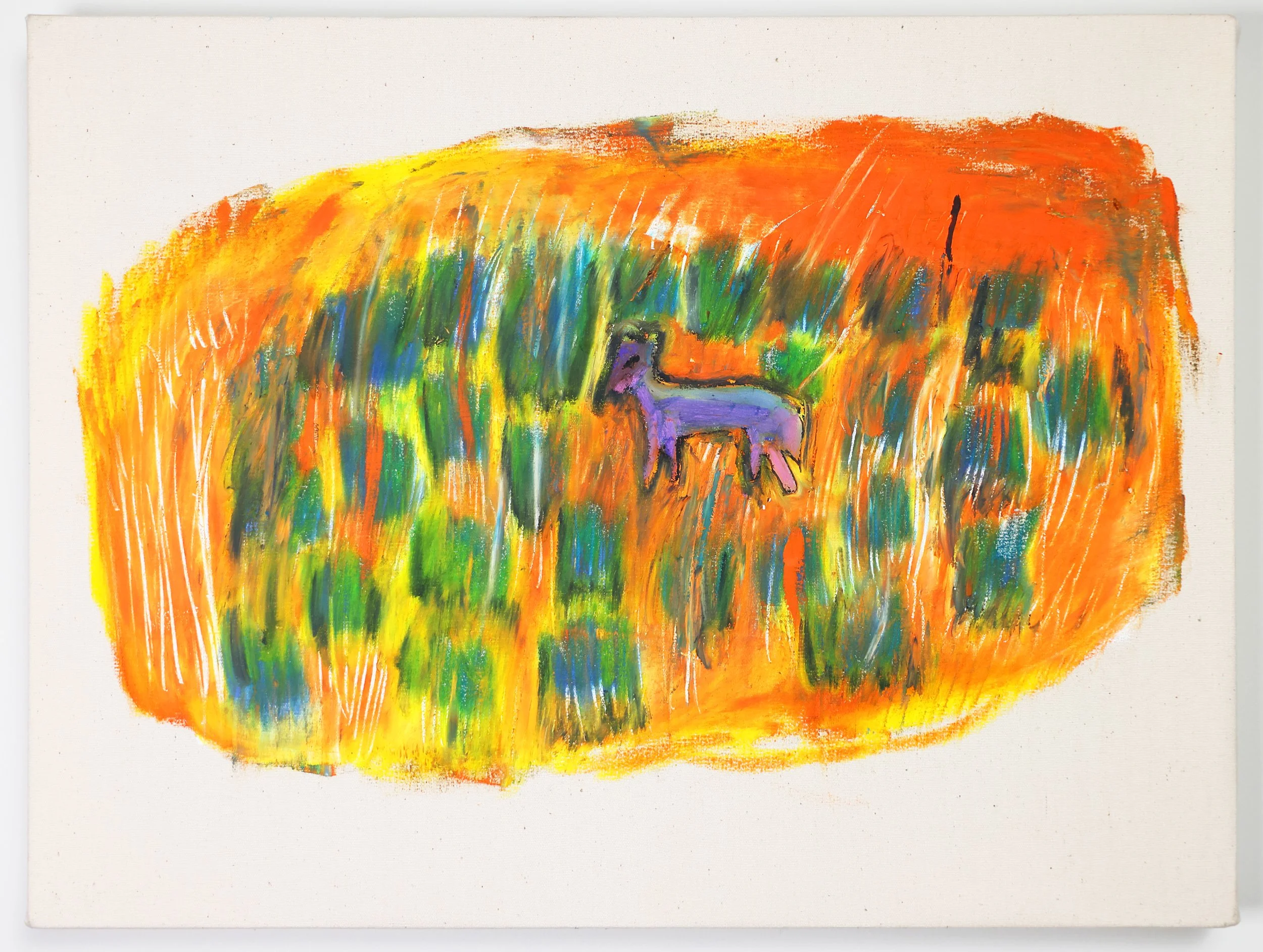 越狱 Escape; 40cm*30cm; Acrylic, ink, oil, on canvas