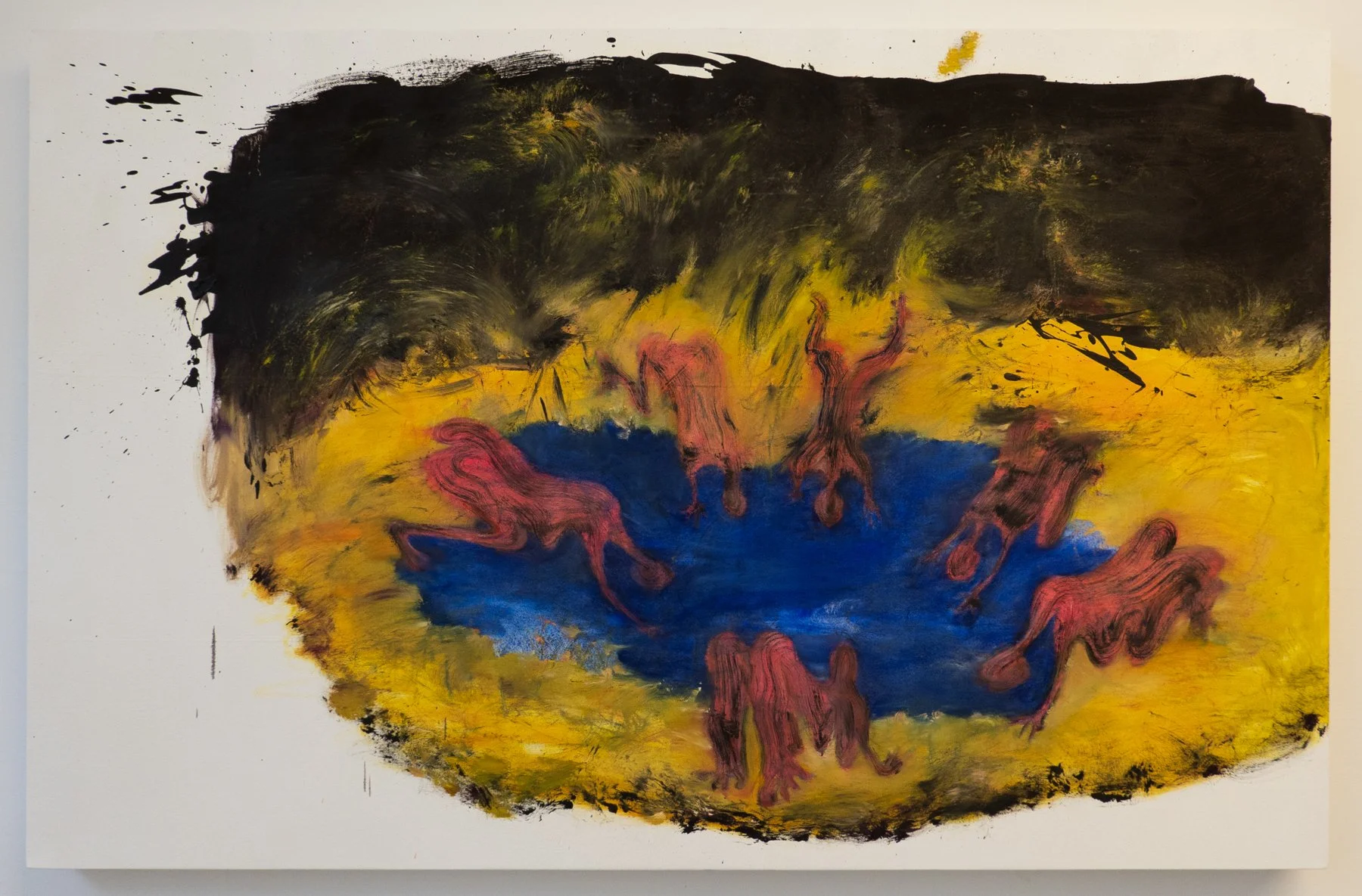 Green Card 1; 142cm*92cm / 56inch*36inch Acrylic, ink, oil, on canvas