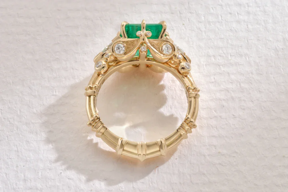 Emerald Engagement Ring // Production JPX Jewelry