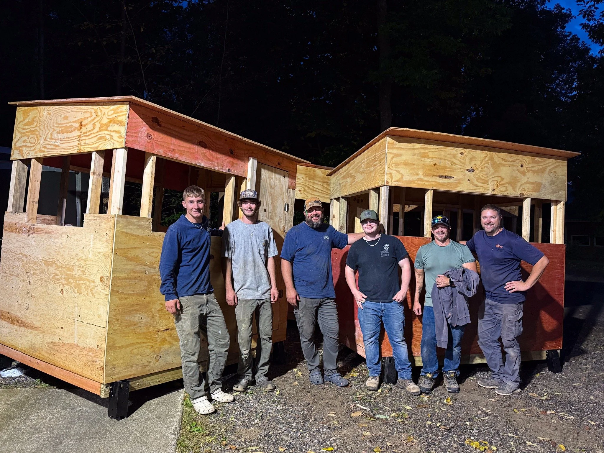 Couple of real beauts, eh? (The deer stands look pretty nice too.)

Our Yooper Crew took advantage of second summer to get ready for hunting season. Might be a good time to check out our hunting collection and break in your new camo &amp; blaze orang