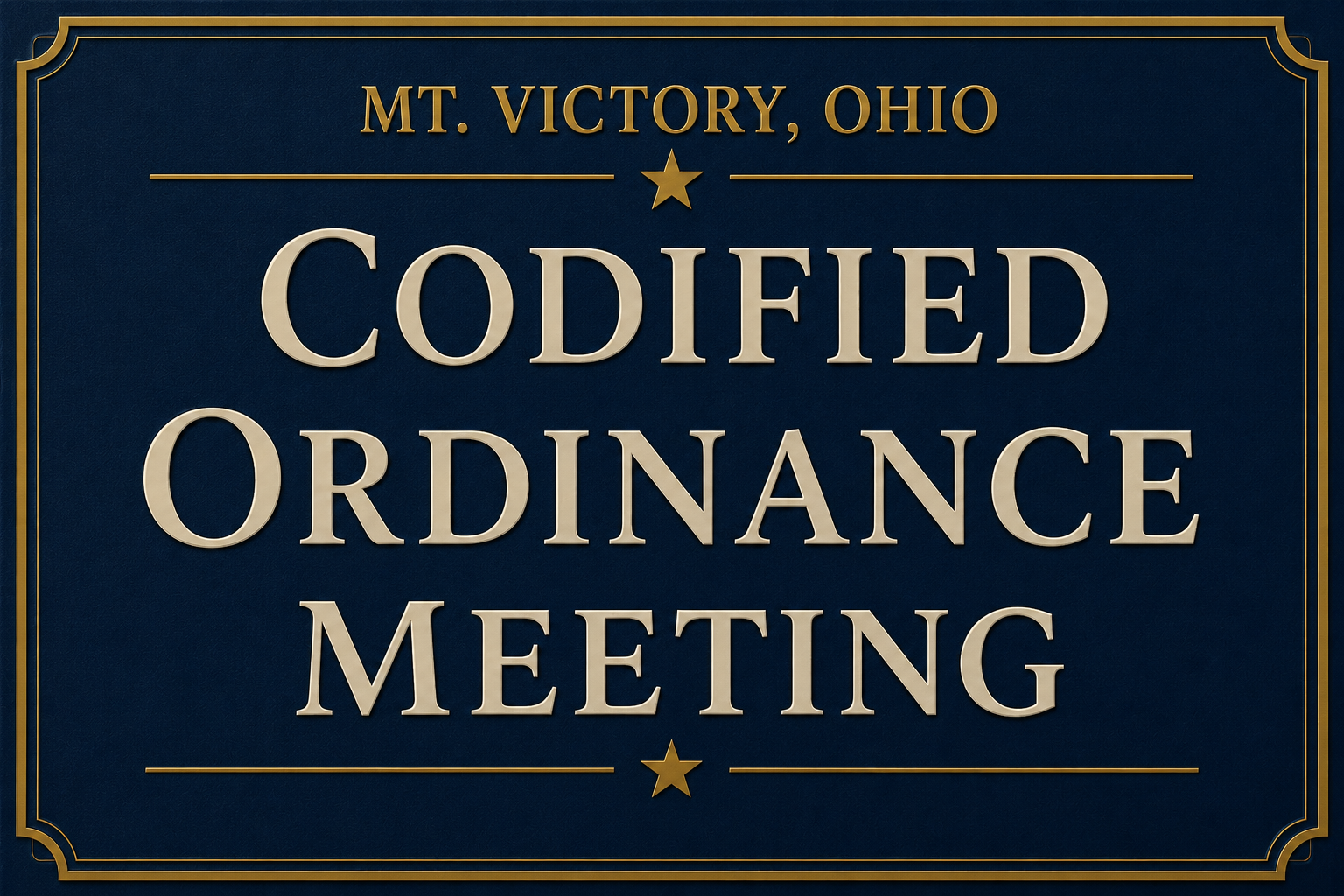 Ordinance Meeting 