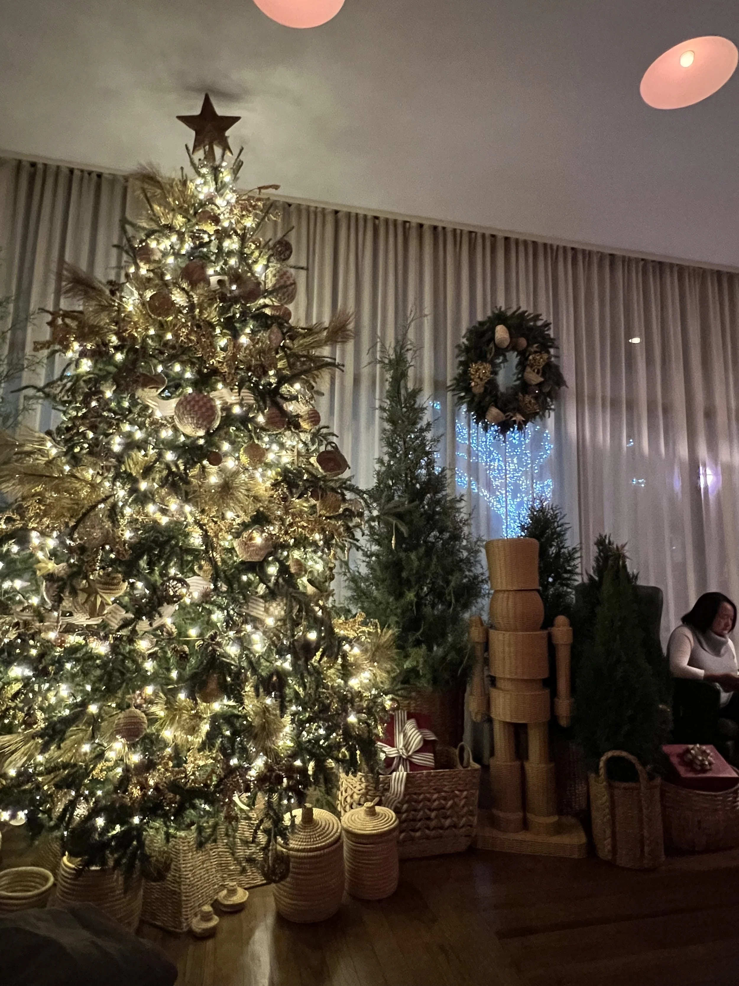 The Living Room at the Dewberry at Christmas