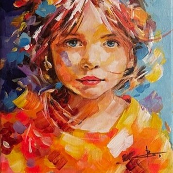 impressionist little girl painting Vince Scurr