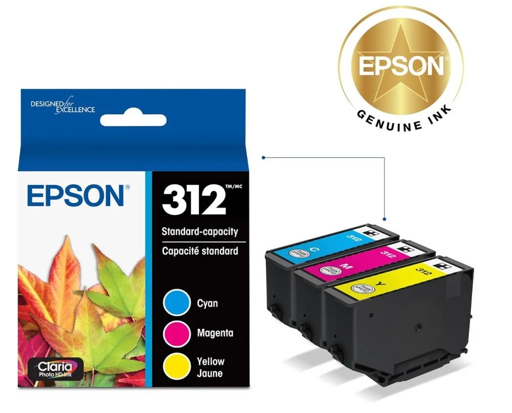  Epson 312 C-Y-M ink
