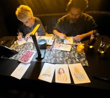 A team of just two talented artists can produce quite a few original guest portraits