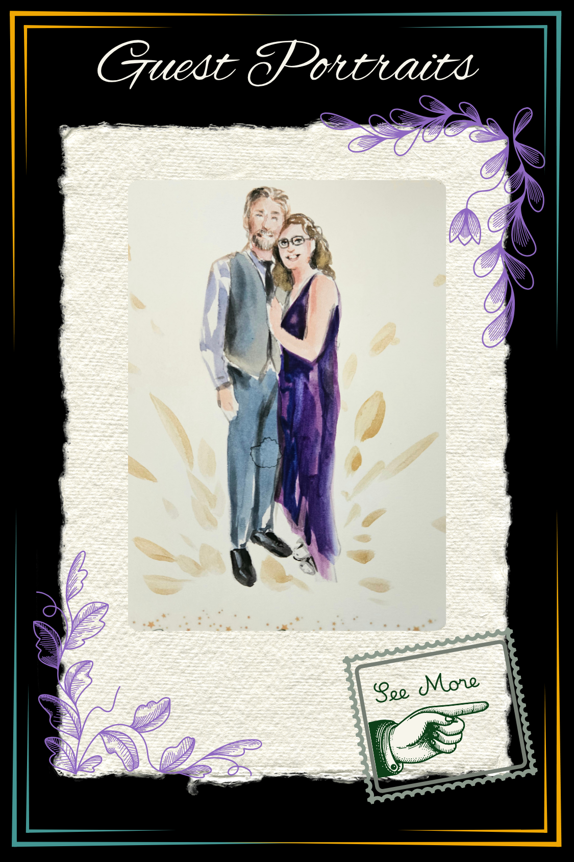 Guest Portraits and other custom art created as gifts for your guests