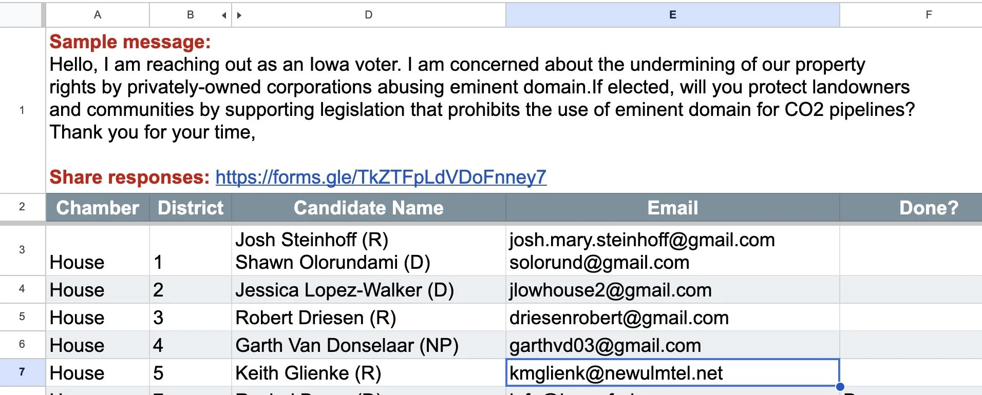 Iowa Candidate OUTREACH On CO2 Pipelines &amp; Eminent Domain