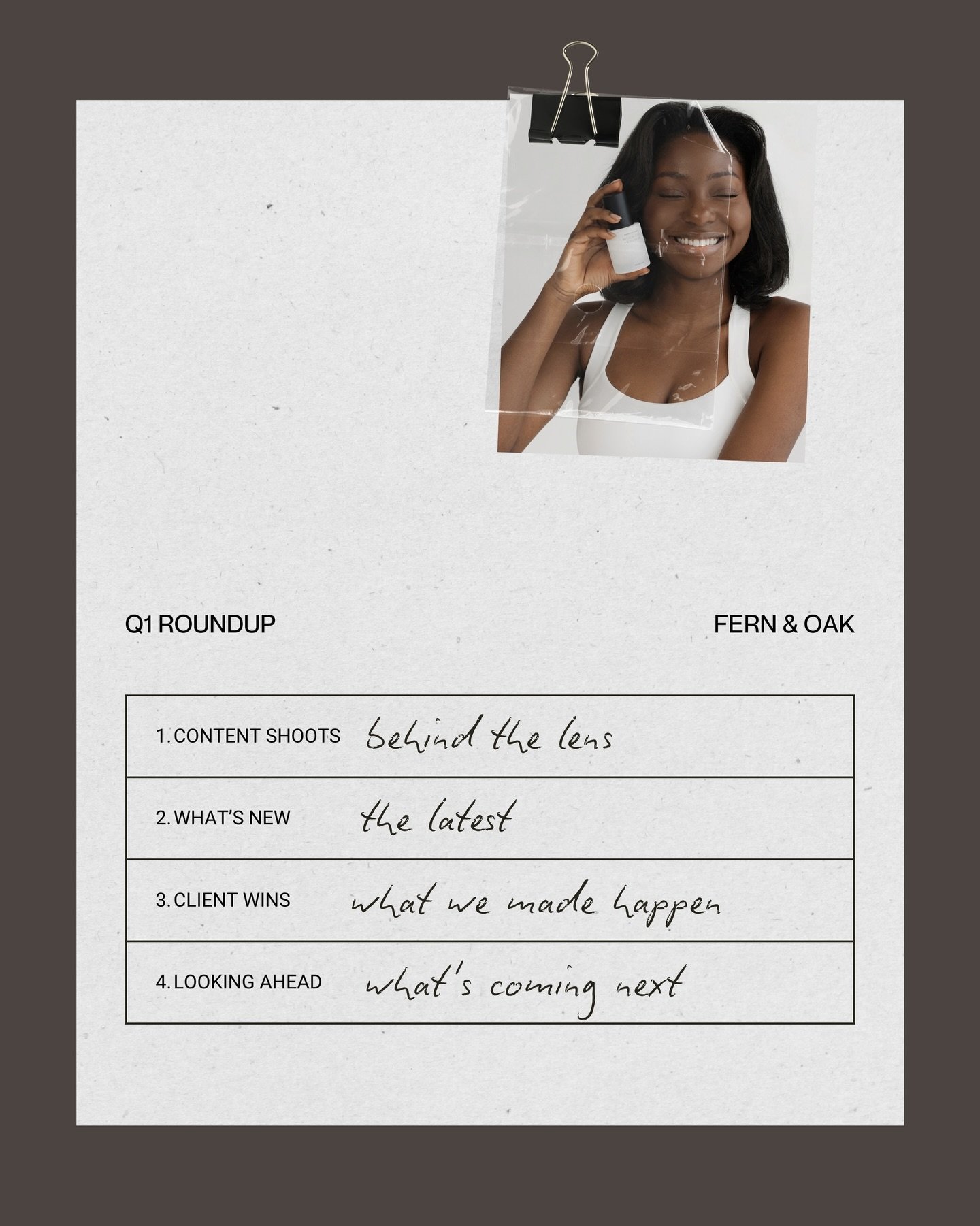 A little late but Q1, you were a good one. 🤍
We wrapped up so many shoots, worked on some really exciting client projects, and got to watch our work actually translate, in feeds, in metrics, and in the messages from clients that remind you why you d