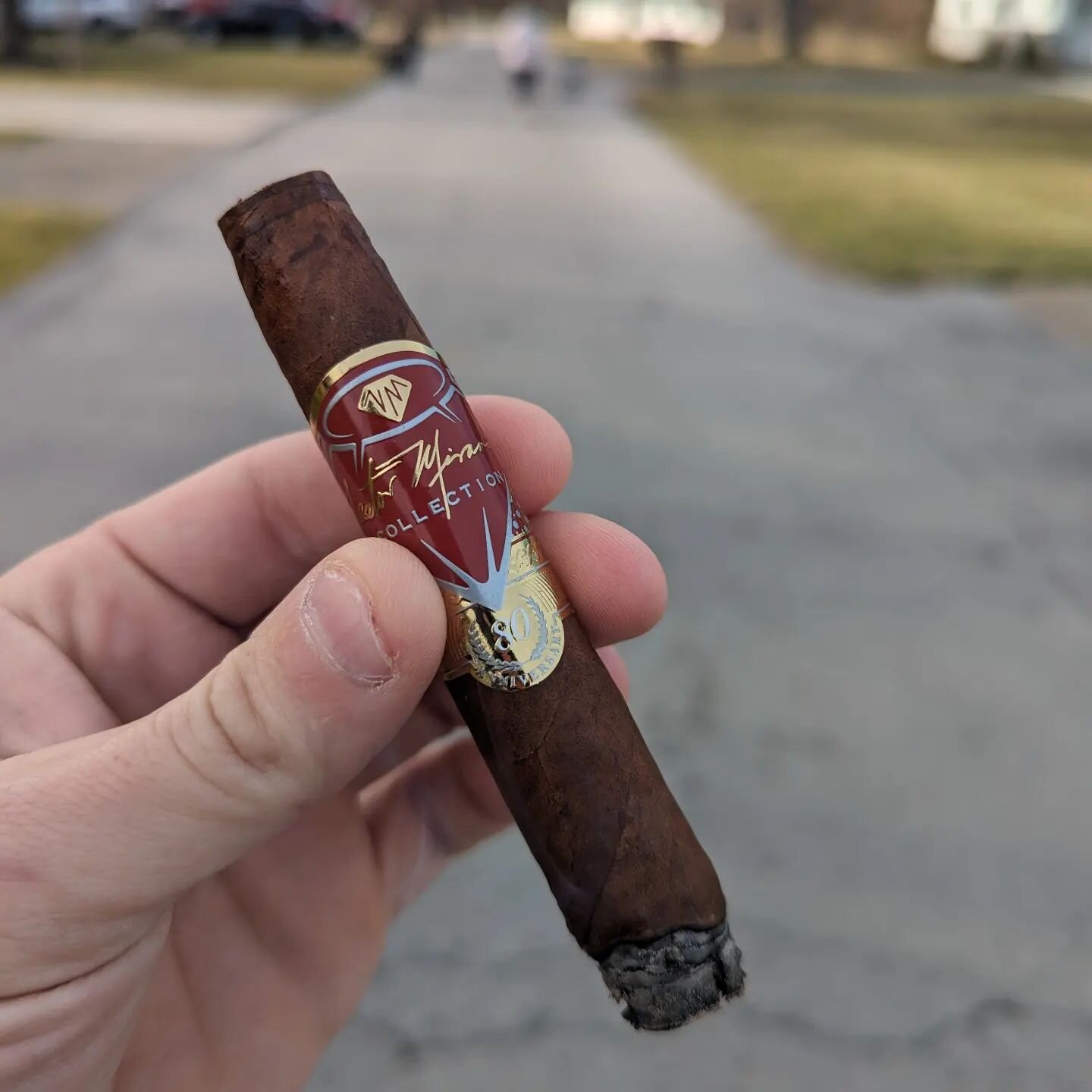 Smoking the new Nestor Miranda on a beautiful walk.