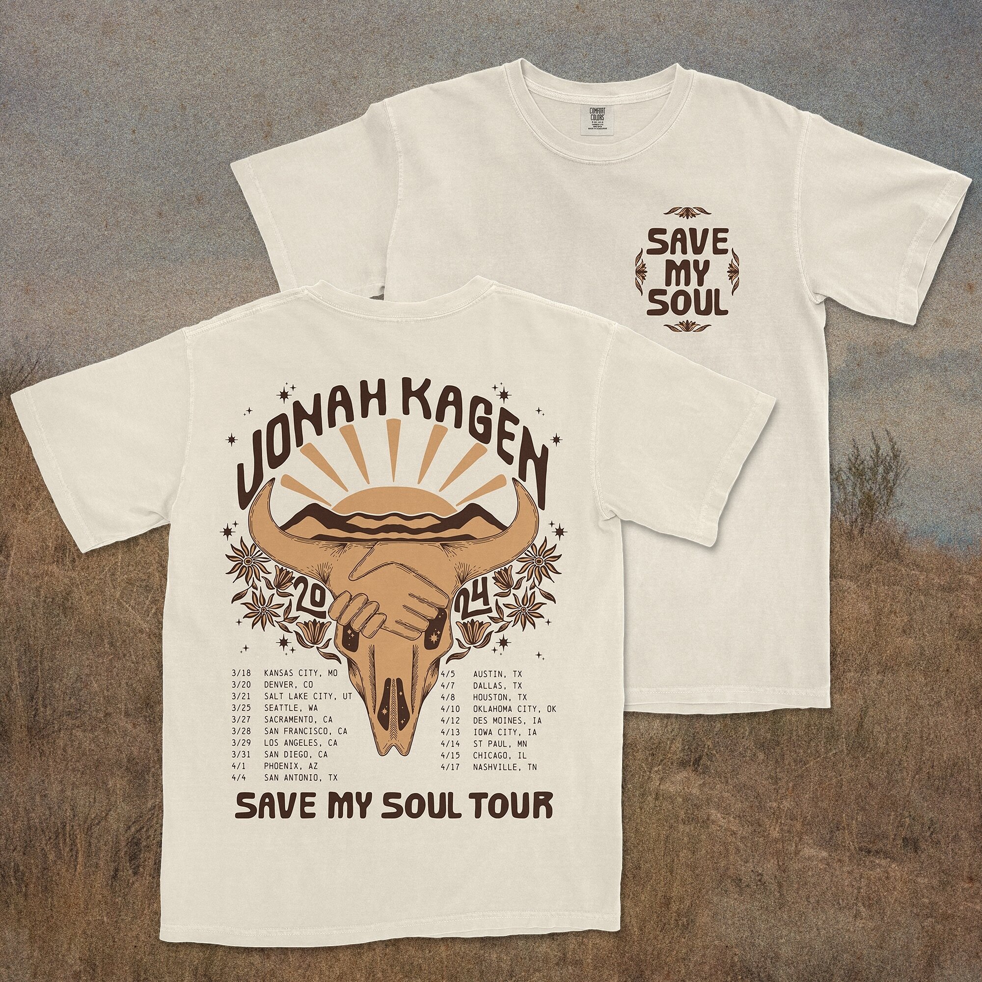 Official @jonahkagen tour t shirt is on the road with him now! If I haven&rsquo;t mentioned how much I love making merch lately - I&rsquo;m definitely saying it again now. Some artists have their art in galleries, I prefer mine folded in boxes gettin
