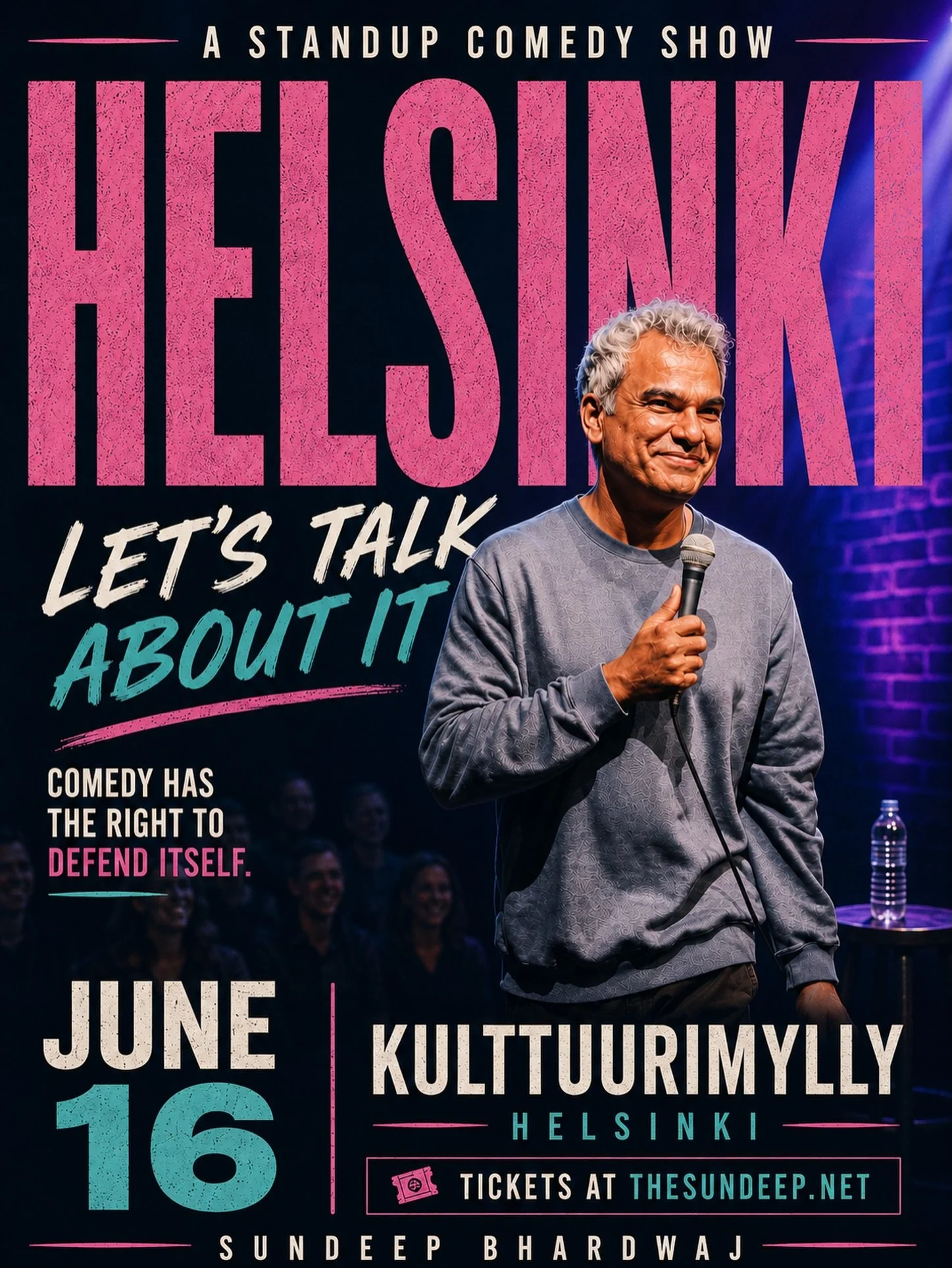 Kansainv&auml;list&auml; suosiota nauttiva stand up -koomikko Sundeep Bhardwaj tuo hulvattoman esityksens&auml; Kulttuurimyllyyn osana euroopankiertuettaan 🤩

Sundeep on intialaistaustainen stand up -koomikko, joka asuu Luxemburgissa. H&auml;n on es