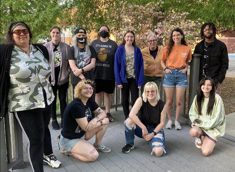 Guest artist wirh Professor Kerri Cushman's bookart students at Longwood University, Farmville, Virginia