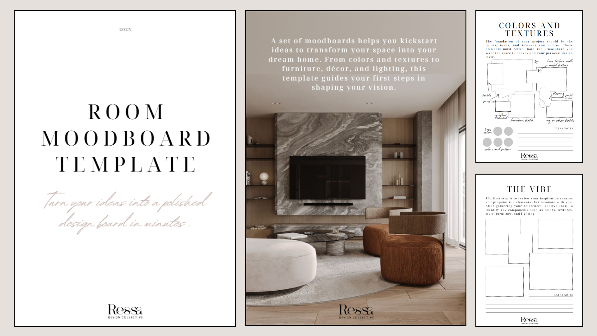 Room Moodboard Template: Ideas into a polished design