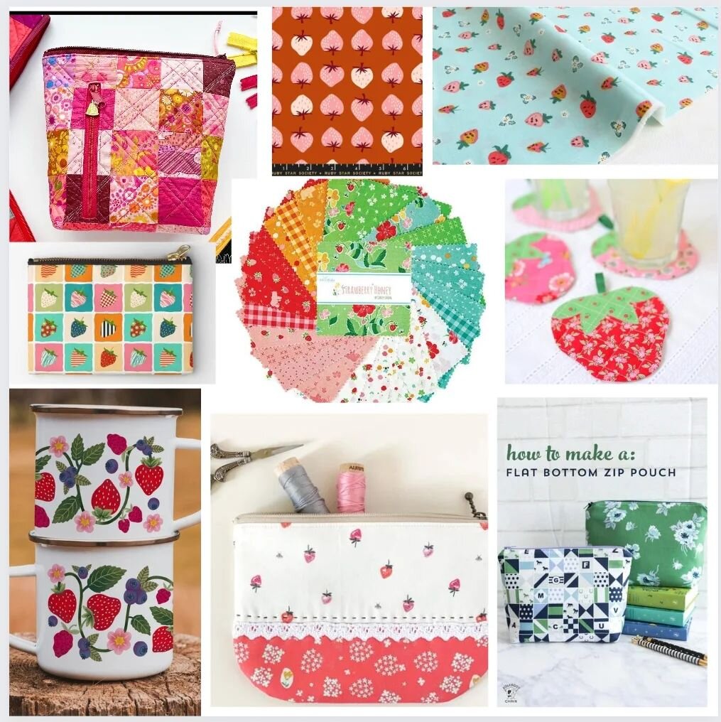 For my #strawberryloversswap partner...

Some of my favorite strawberry artists are Riley Blake Designs - Strawberry Honey, Misty Morning or RSS - @kmelkight fabrics. 

I'm not a big fan of pink, so you get to be creative! 🤩🍓 Right now, I'm also in