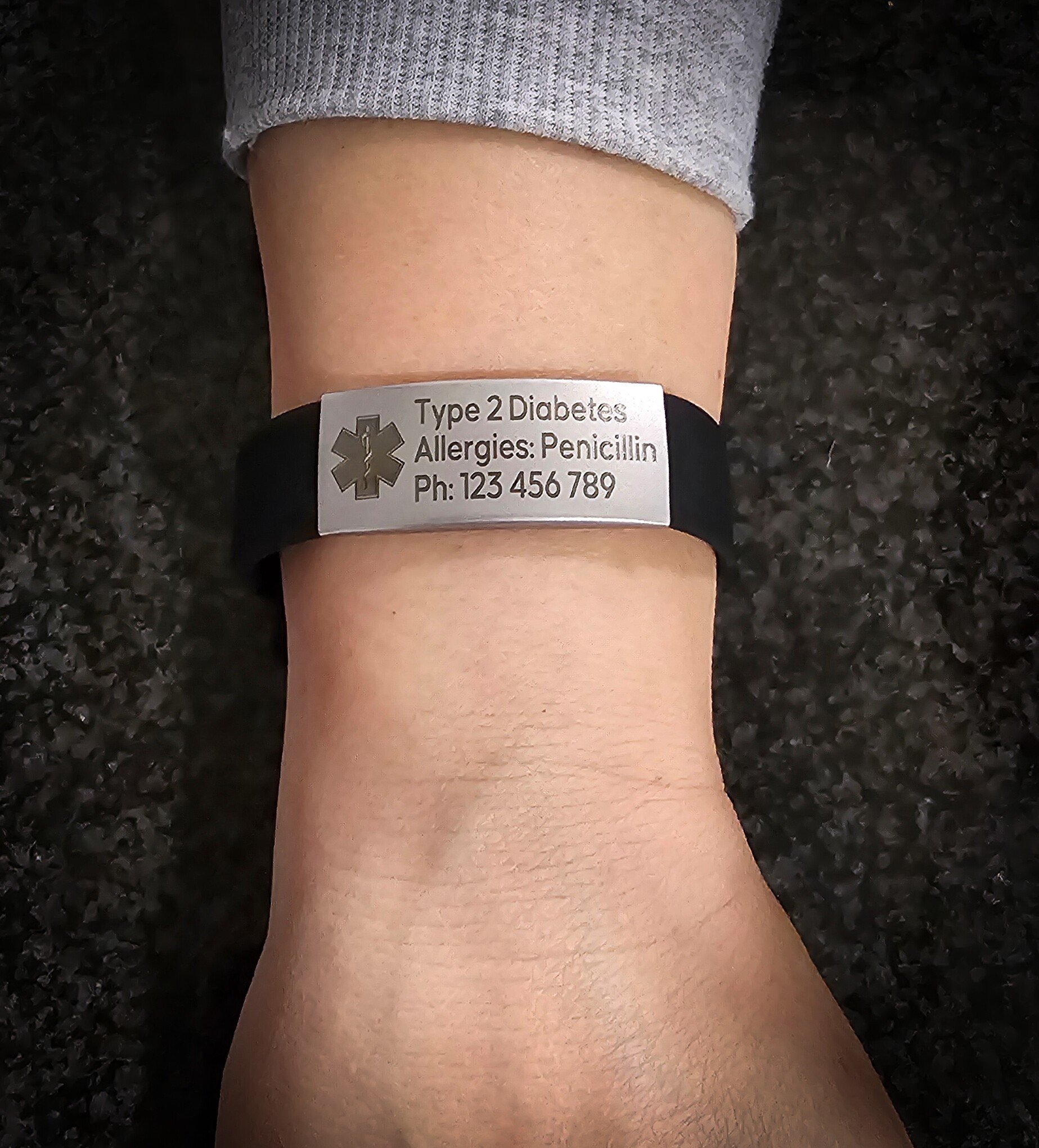 Diabetic ID bracelet