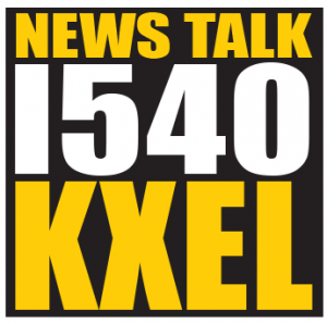 KXEL’s Tim Harwood with Cedar Falls mayoral candidate Danny Laudick