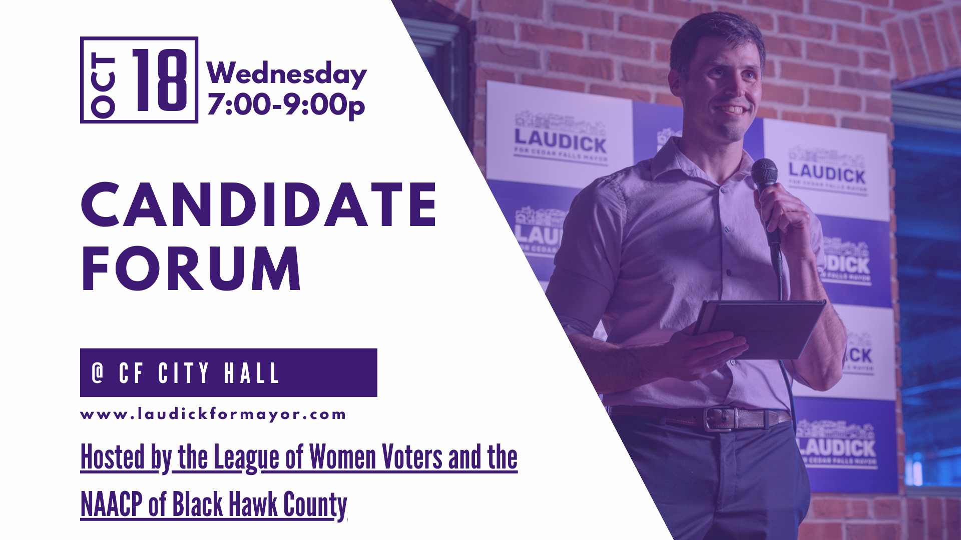 Candidate Forum - Hosted by League of Women Voters / NAACP of Black Hawk County