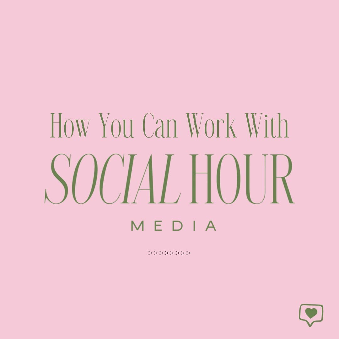 Hi! 👋🏻 We&rsquo;re Social Hour Media, a social media marketing agency looking to tell your brand&rsquo;s story online! 

🤳 Here&rsquo;s an overview of our services in social media management and strategy, content creation, consulting and more! Let