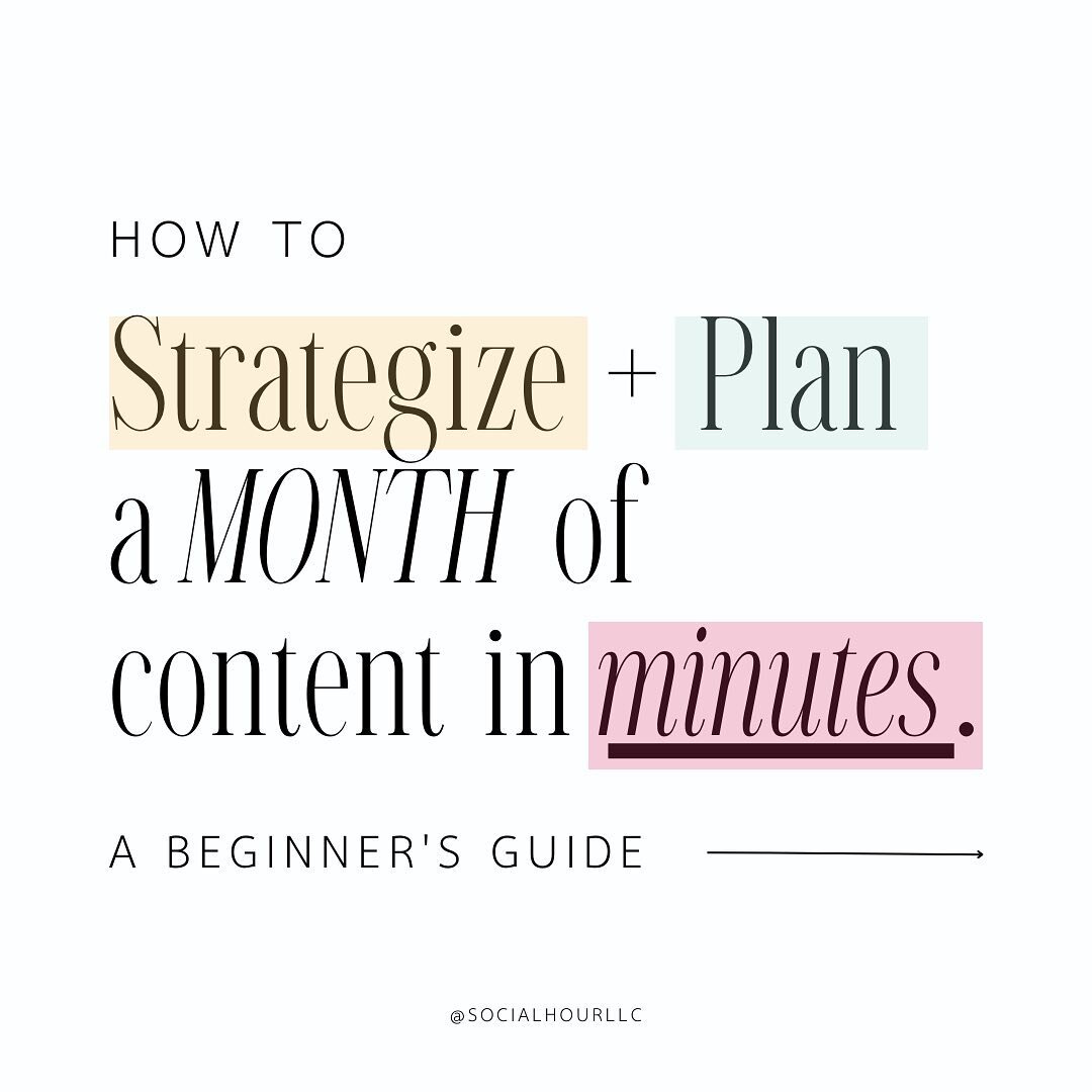 Are you guilty of never having enough time ⏳ in a day to sit down to plan and create content around an established strategy? 🤔

Here&rsquo;s a tried and true method ✏️ that can take just minutes to save you hours! When you have a framework that sets