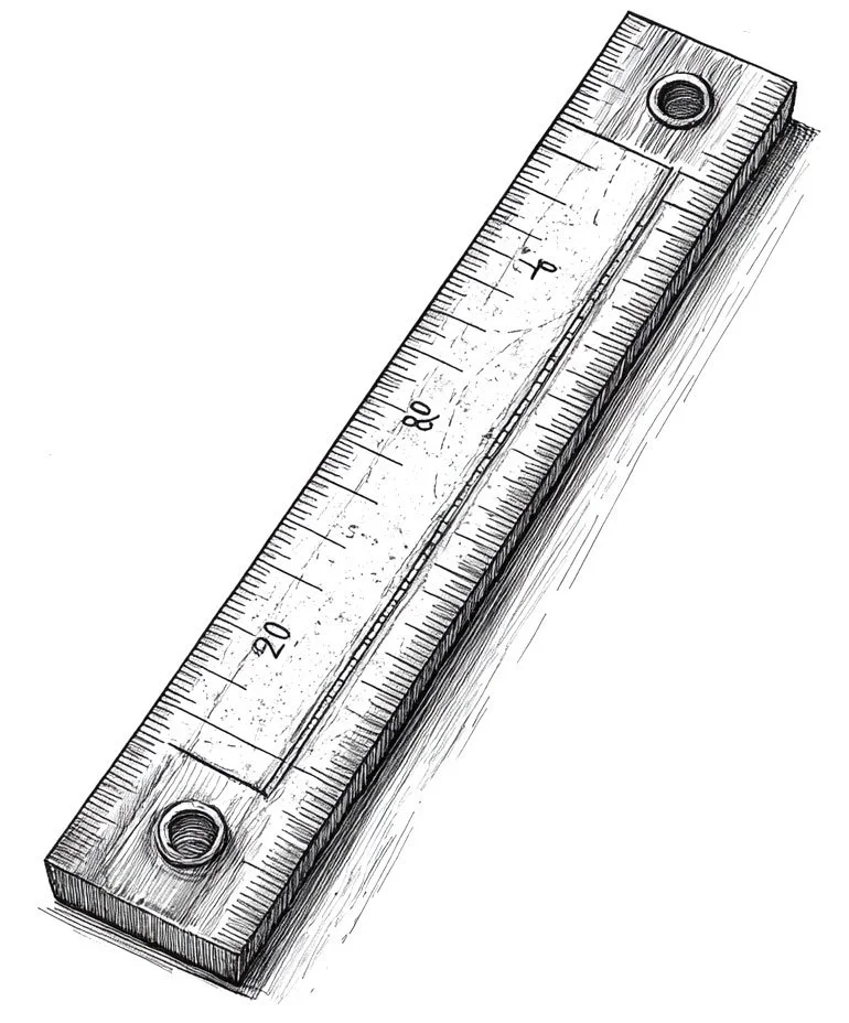 Illustration of a measuring ruler