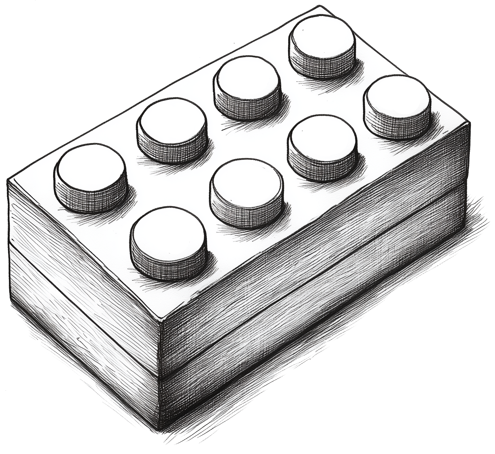 Illustration of a lego block