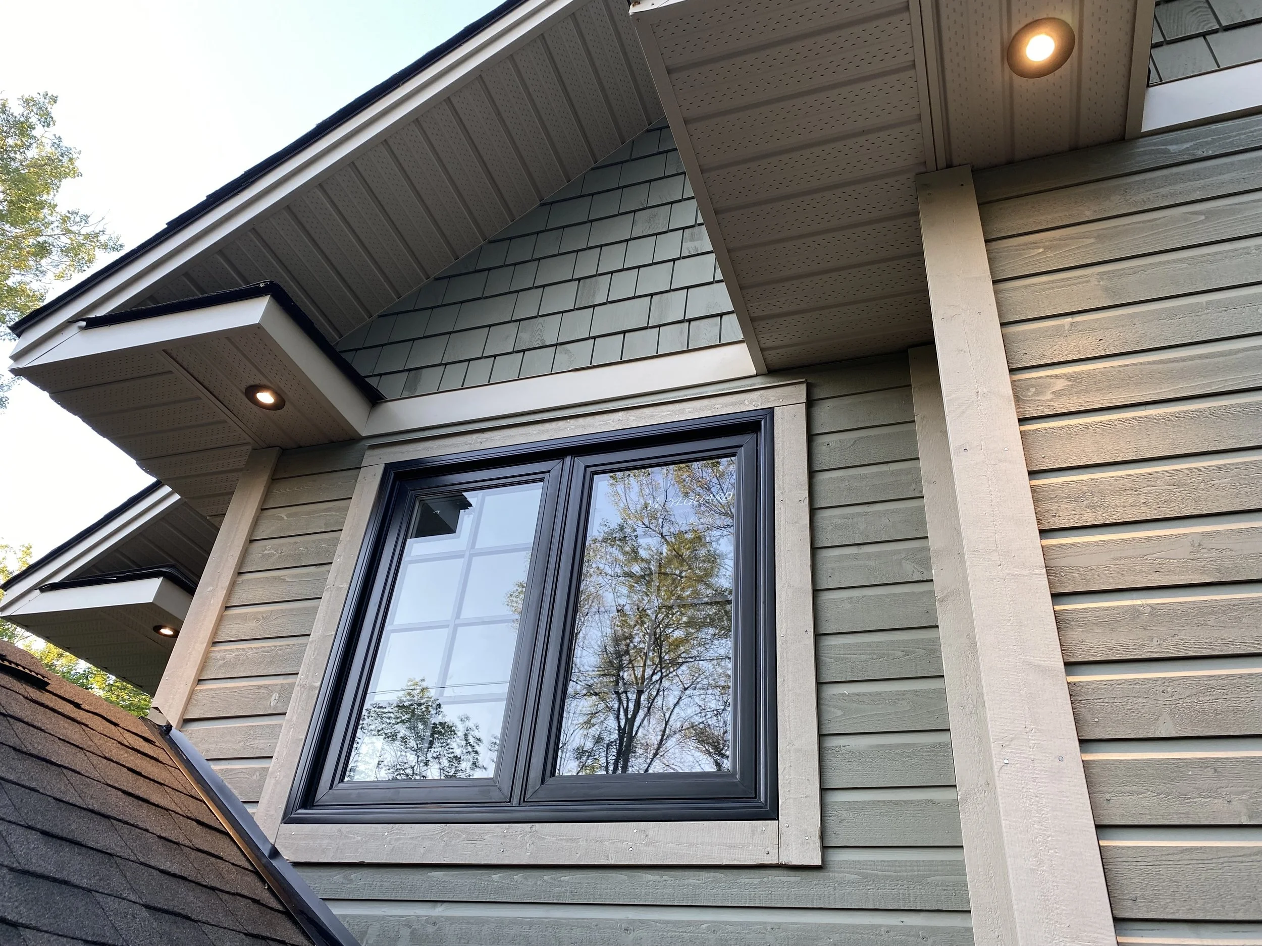 Exterior, Windows, Trim, Soffit, Fascia, Shakes, Maibec, Potlights