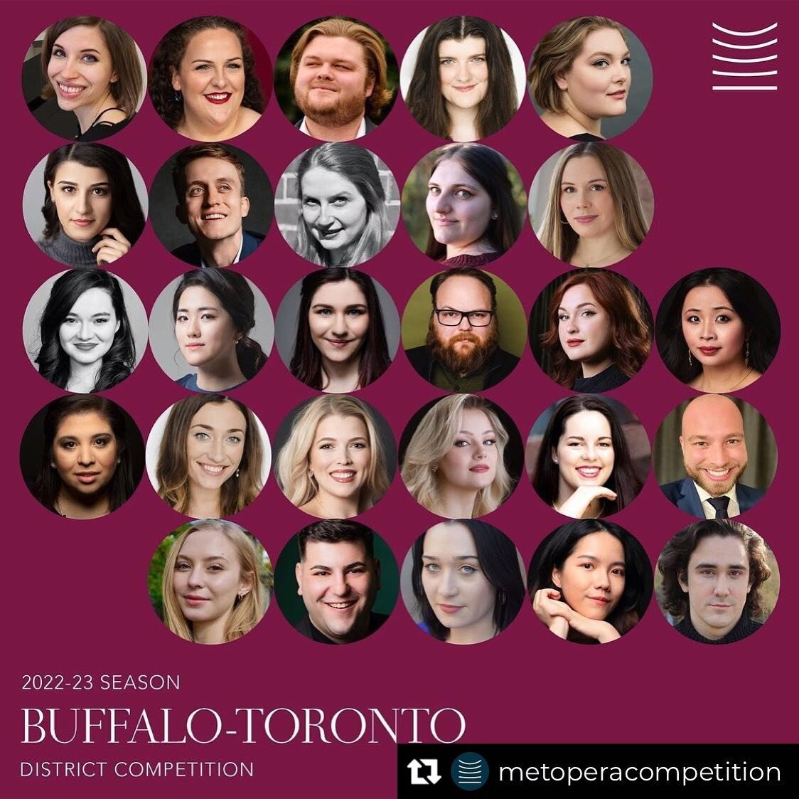 Excited to be back competing @metoperacompetition this weekend with so many sweet Canadian singers and friends!
.
.
.

ANNOUNCING OUR BUFFALO-TORONTO DISTRICT SINGERS✨

Best of luck to all those competing Saturday, January 7!

Michaela Chiste, Sopran