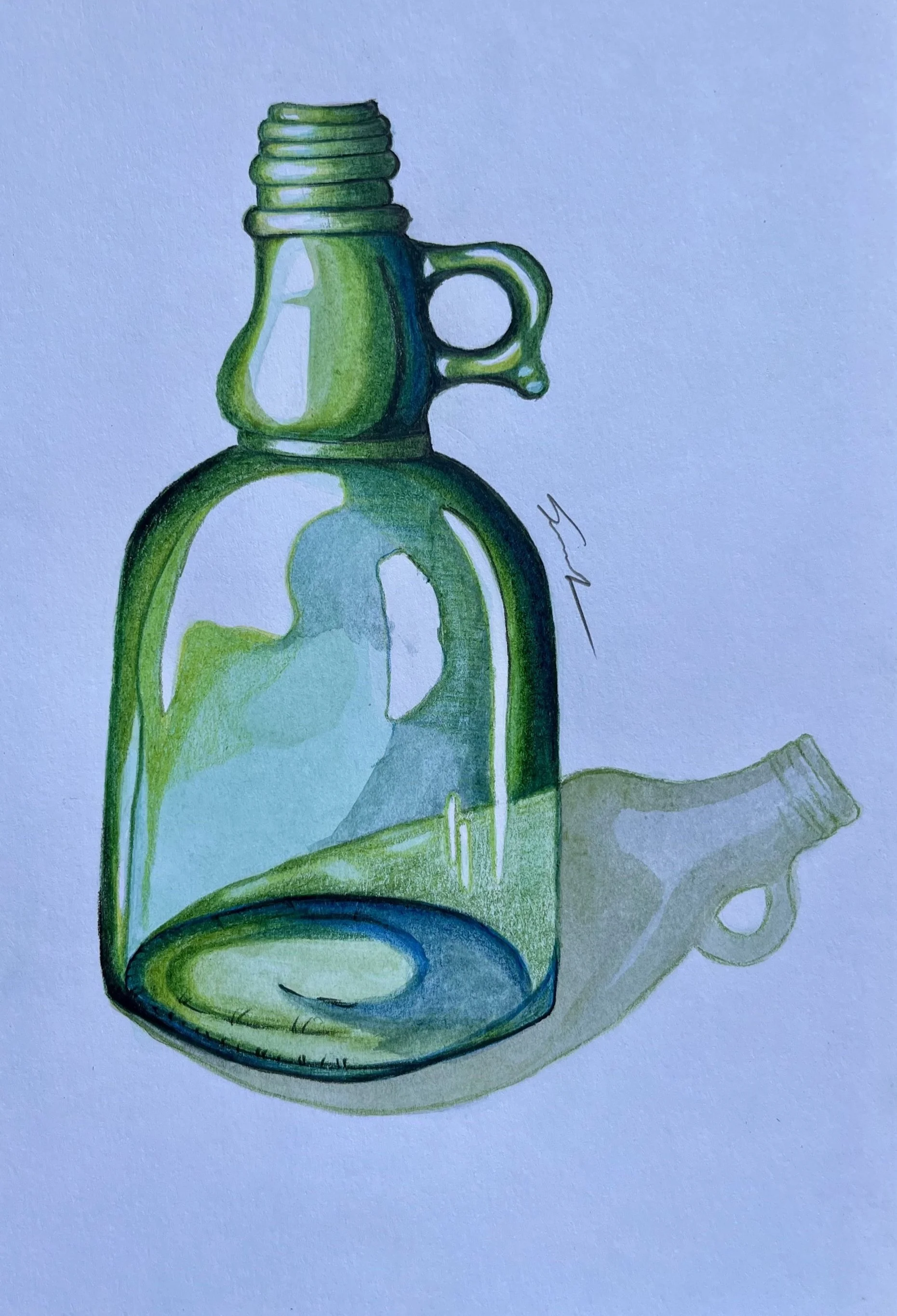 Κανάτα (Kanata) - Watercolor and Colored Pencil on Grumbacher Mixed Media Medium Grain Paper [14x21.6cm]