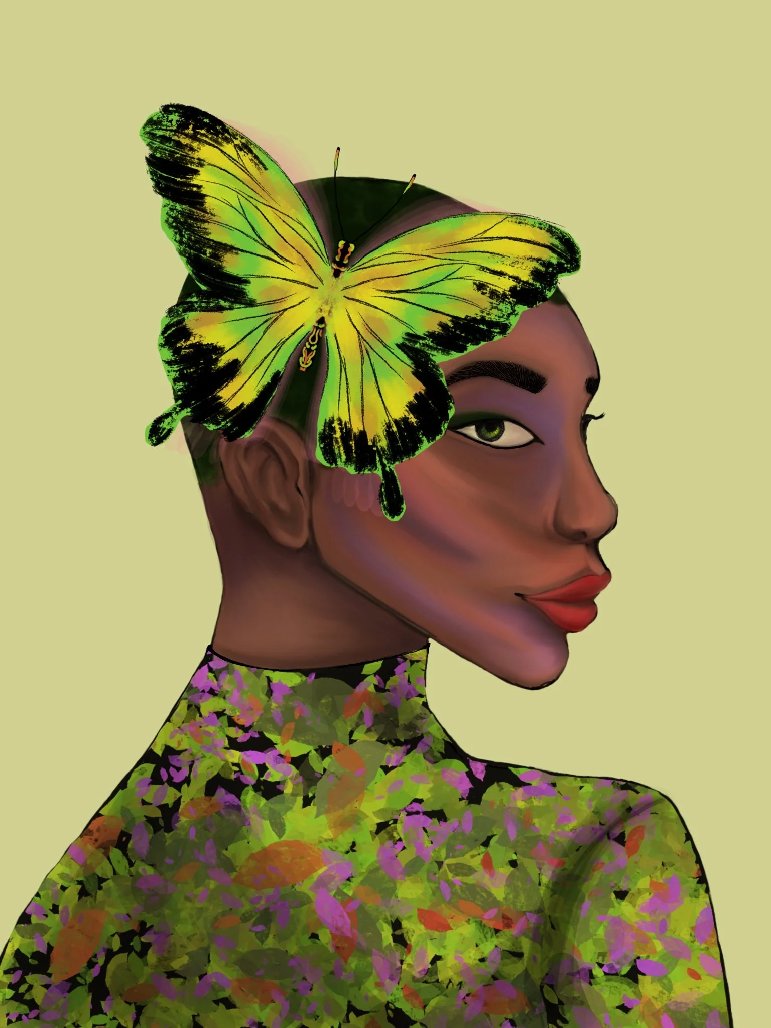 Michaela Coel in Bloom-  Procreate App [21.6x27.9cm]