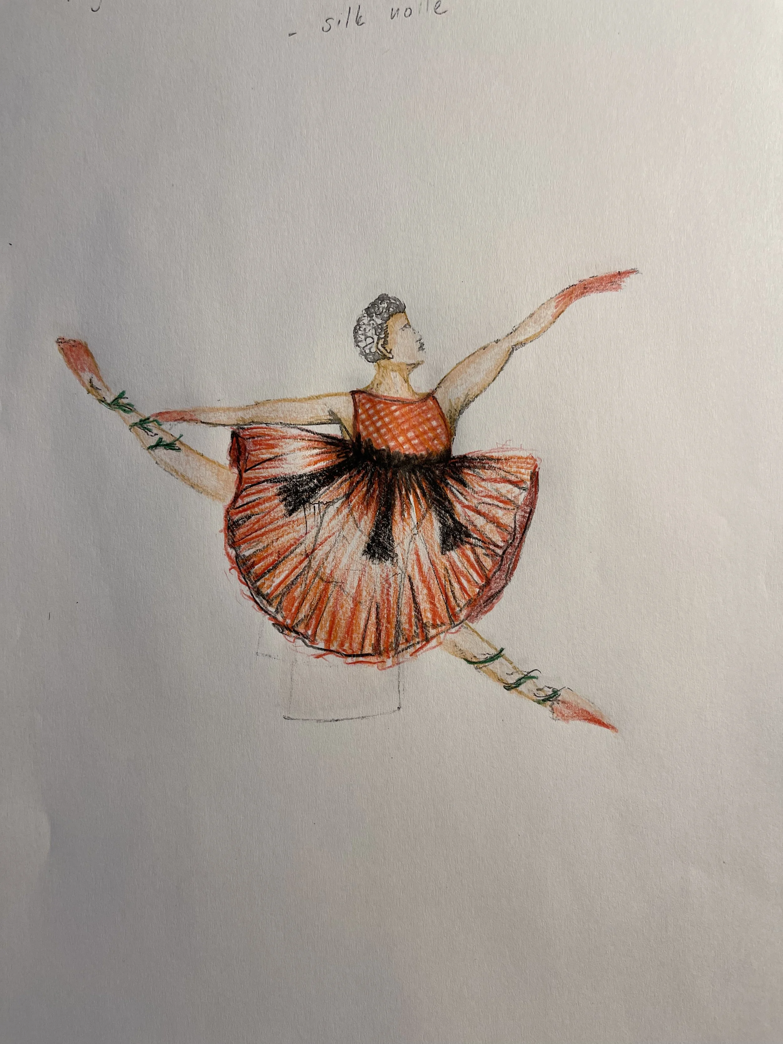 Primary sketch for the dance ensemble.