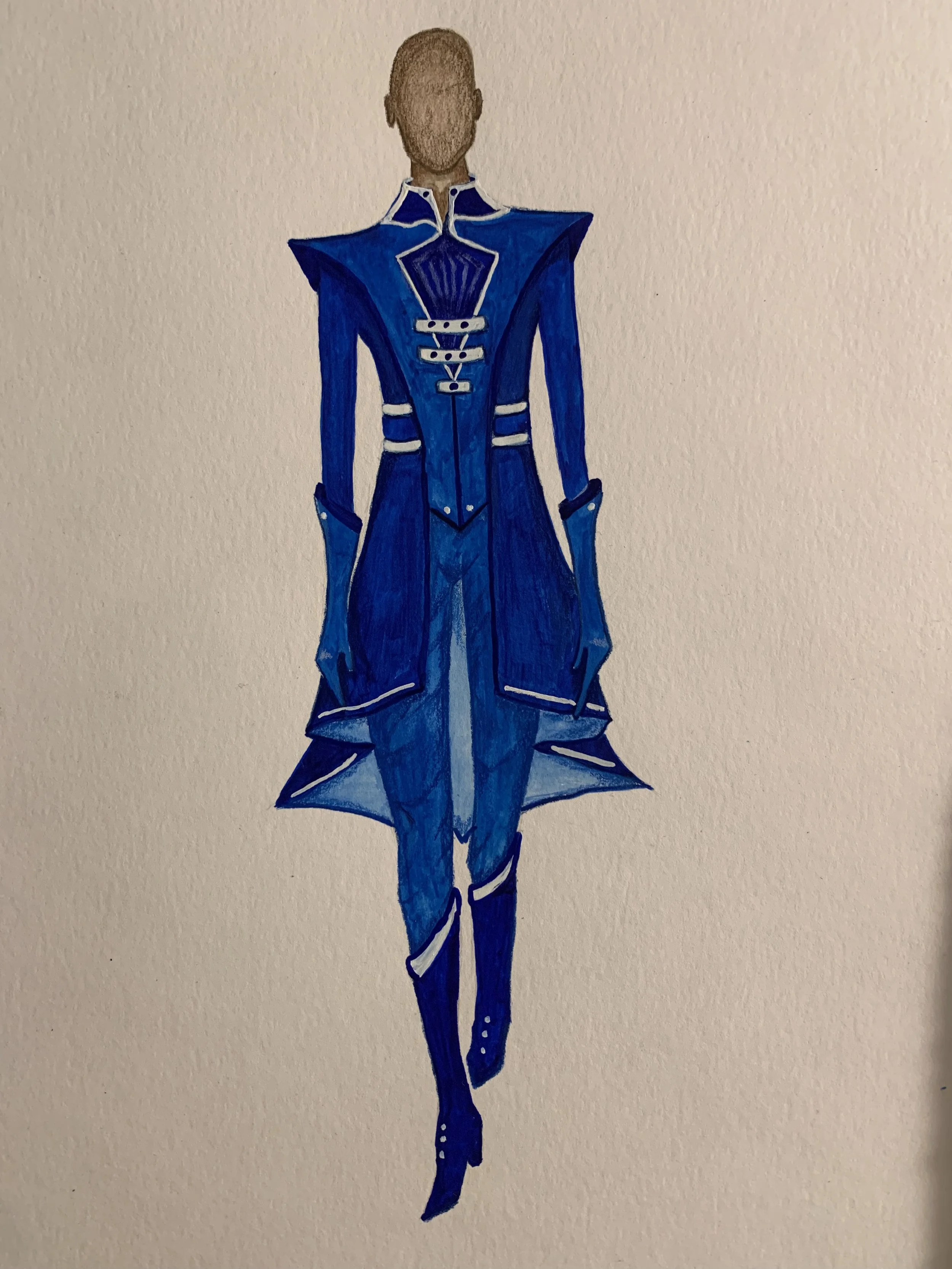 Costume Rendering for Daos Ceit in Uniform.