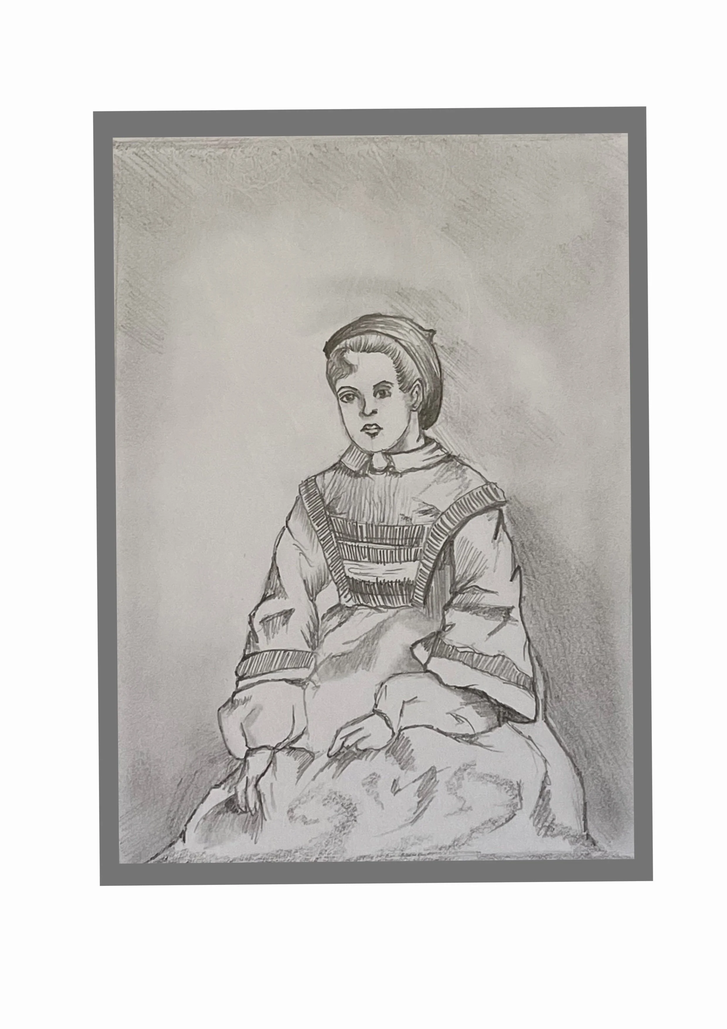 Portrait - Edgar Degas' inspired - Pencil on Canson sketch paper - [14 x 21.6cm]