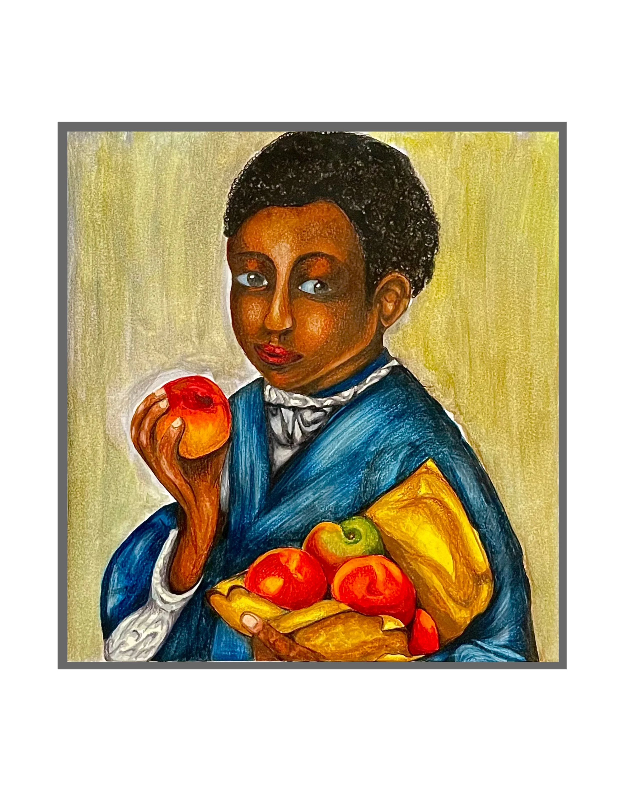 Portrait - Water Color & Colored Pencil on Canson Mixed Media Medium Grain Paper [27.9x35.6cm]