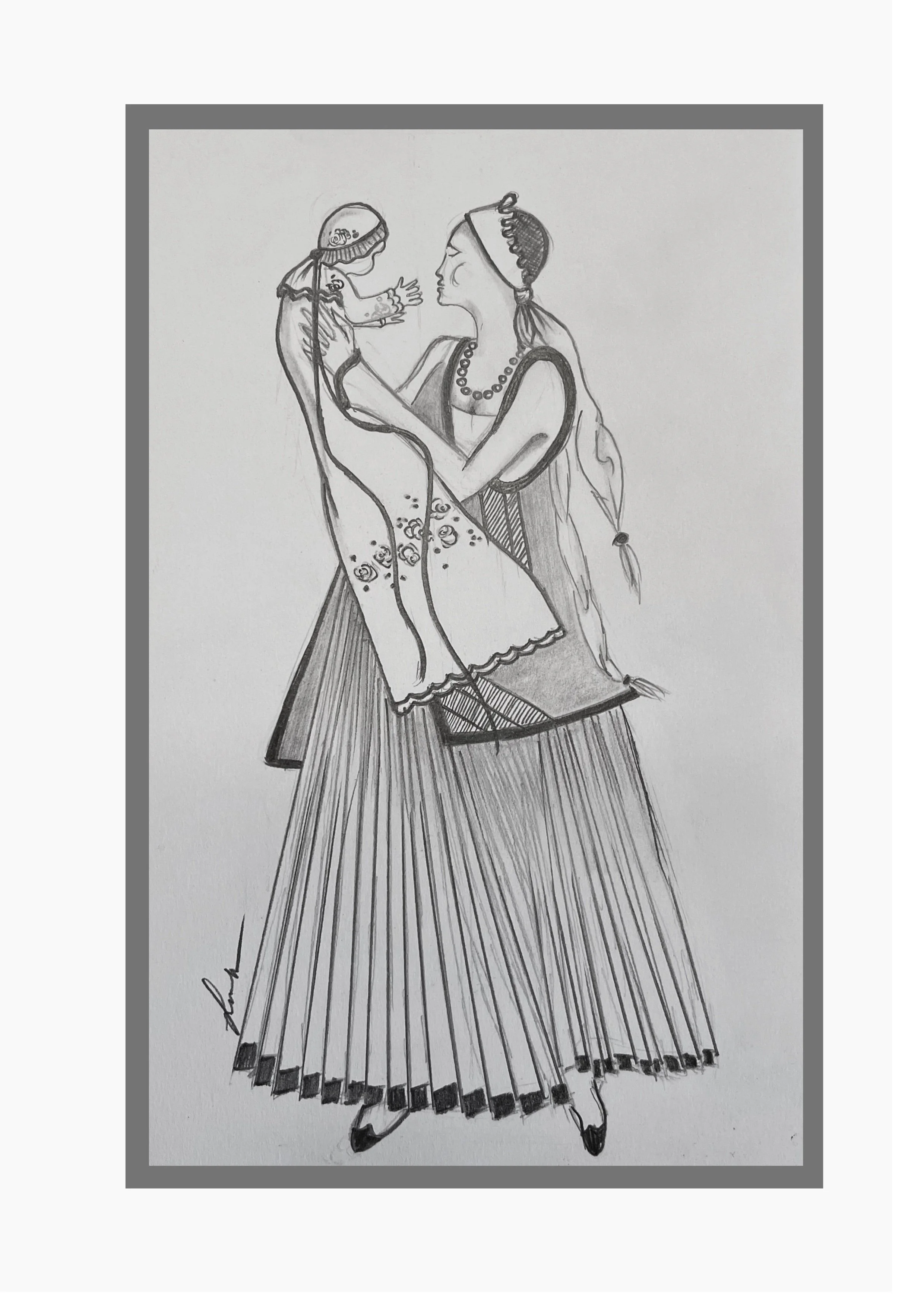Mother - Pencil on Canson Sketch Paper [14 x 21.6 cm]