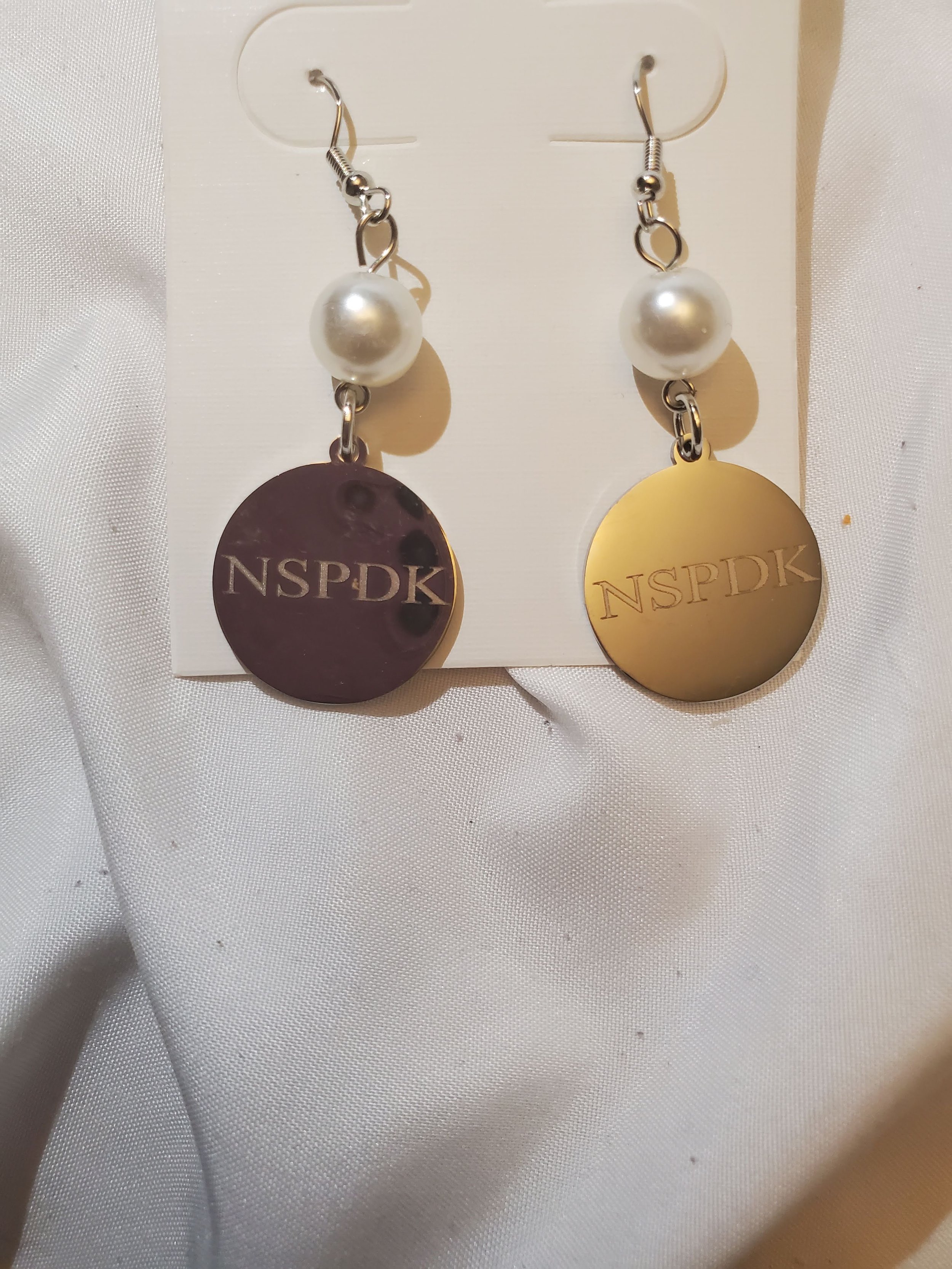 NSPDK Silver Disc Earrings