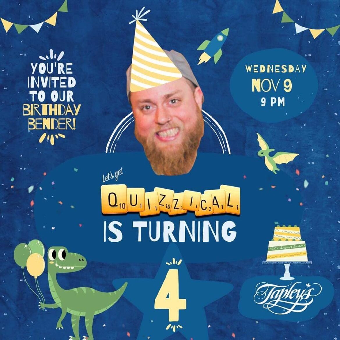 4 years of complete, utter nonsense!

We&rsquo;re celebrating 4 years of chaos at @letsgetquizzicalwhistler on Wednesday night at @tapleyspub from 9pm. For some reason youse muppets keep turning up and I get keep paying my rent 😂 😝 

We&rsquo;ve co