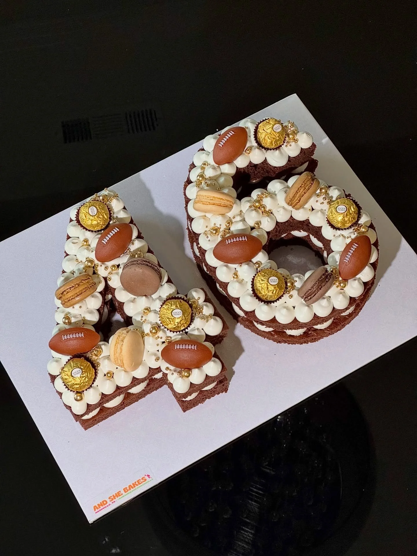 Y&rsquo;all are sleeping on number cakes! Perfect for milestone birthdays, milestone achievements and can be so versatile with all sorts of fun toppings. You can order a number cake through the link in my bio 🤍

#andshebakesnashville #numbercake #cu