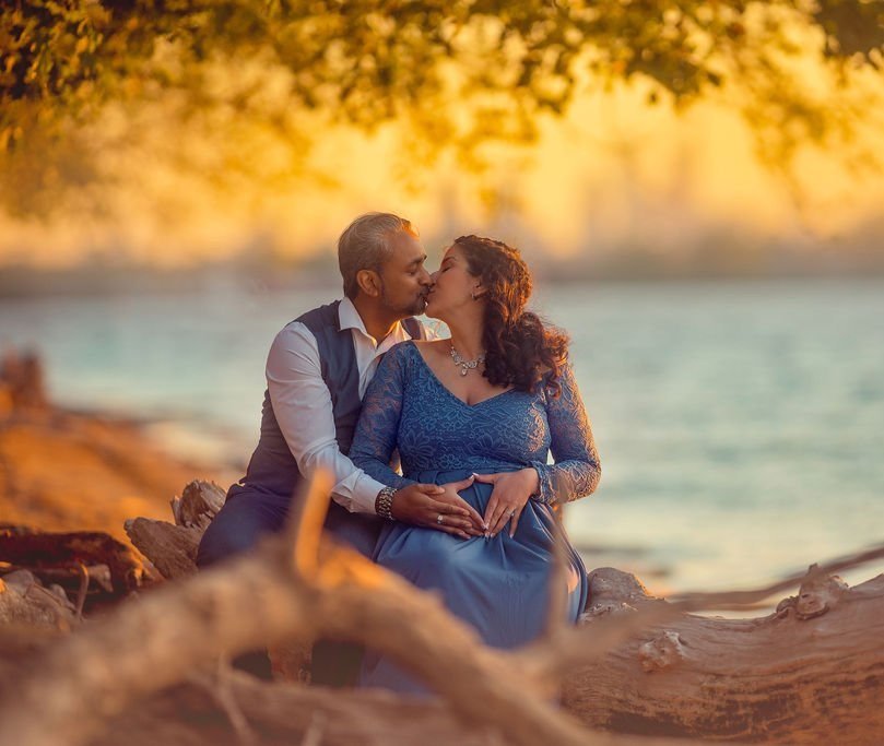 couple kissing during a romantic portrait session at Palmyra Cove in Burlington County New Jersey