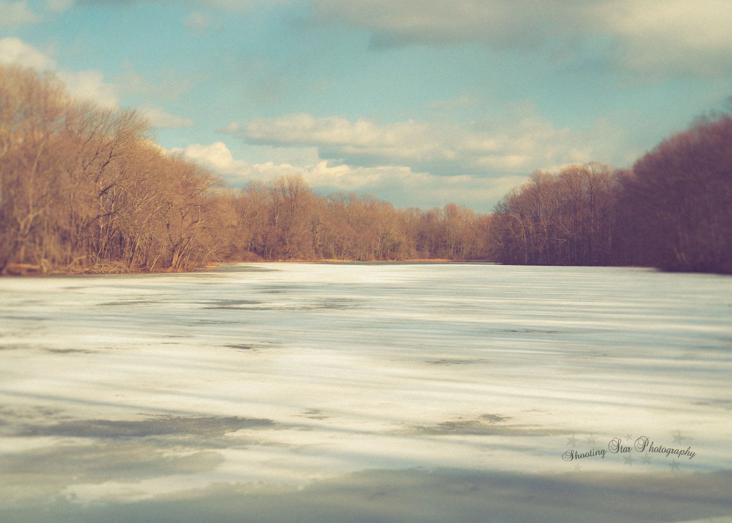 Frozen lake in South Jersey photographed during my early years as a landscape photographer