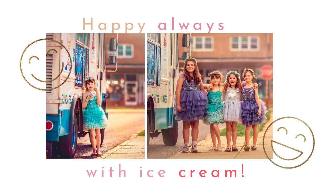 My daughter had her birthday last month! We celebrated by getting her pals together and renting a Mister Softee truck! 

 I would love to do these types of friends sessions over the summer! Gather up the kiddo's and their pals and make some memories 