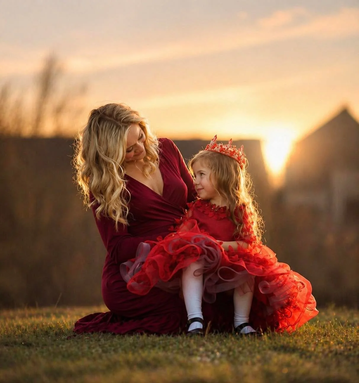 A dress for mom from our client closet and an Anna Triant custom for the little princess captures this precious moment at sunset&hellip; in Batsto Village. Can&rsquo;t believe Mother&rsquo;s Day is right around the corner!