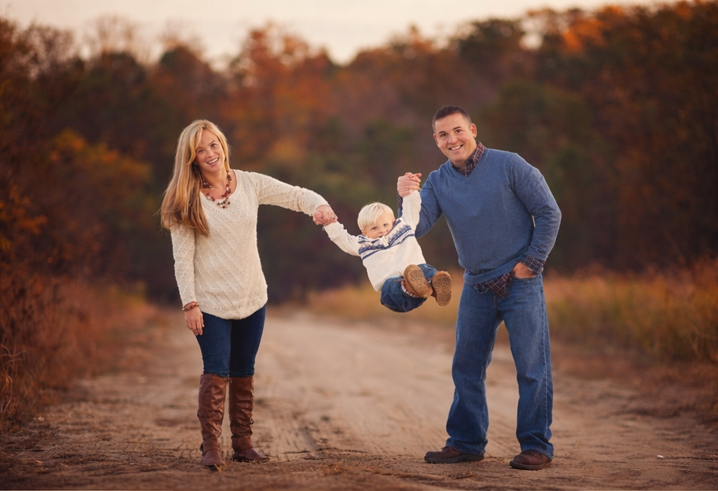 family having a rustic portrait session in Millville, New Jersey