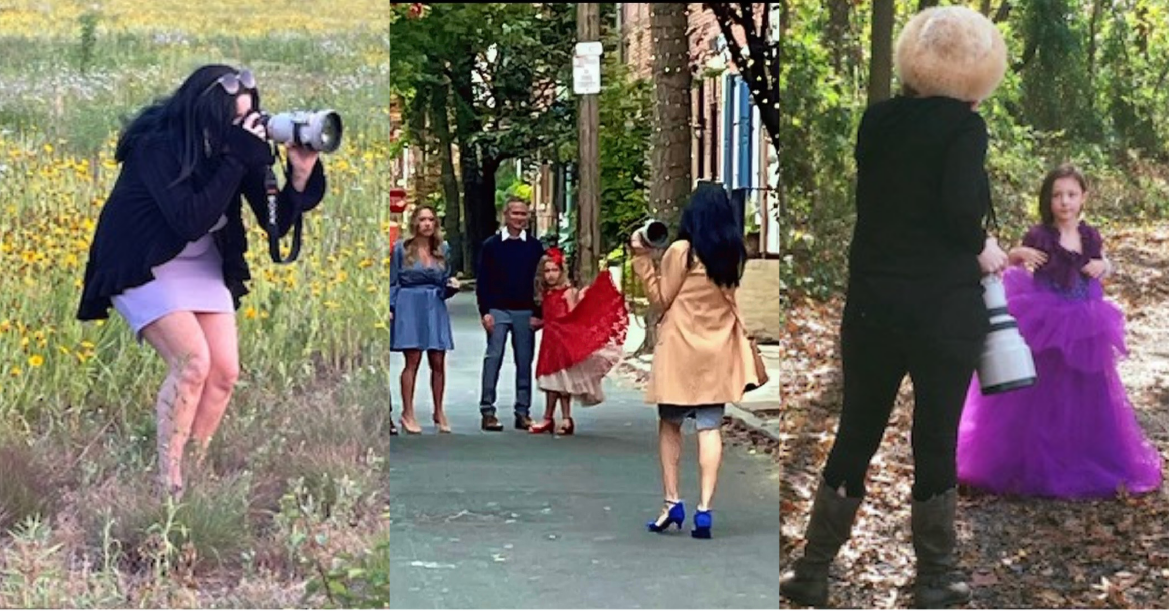 Fine art photographer guiding clients during a portrait experience