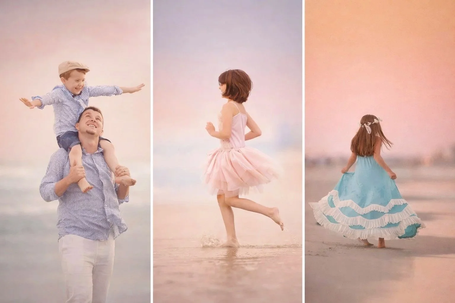 collage of jersey shore beach images from Shooting Star Photography, best photographer Jersey Shore