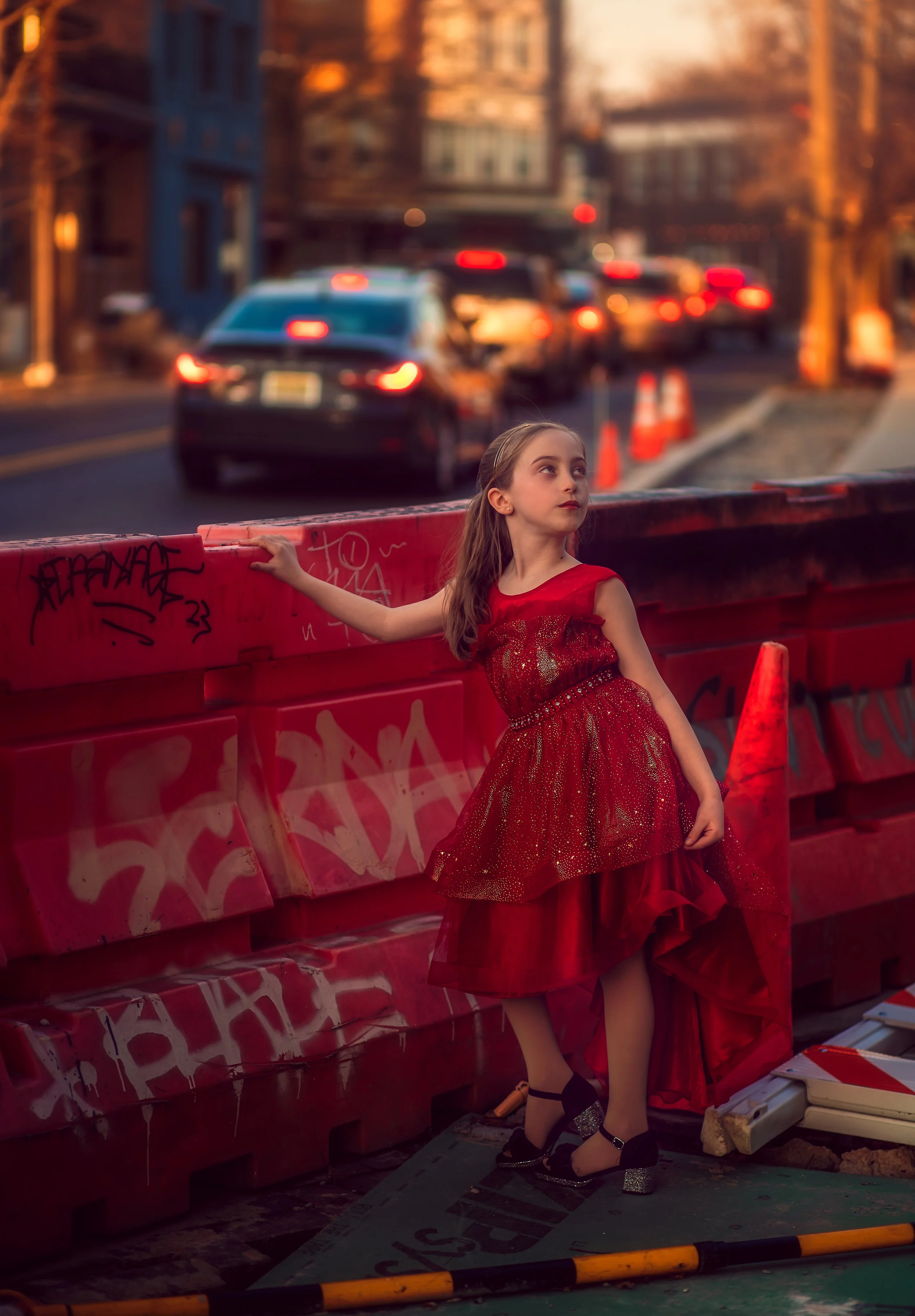 Collingswood NJ Children’s Portrait Session | A Girl in a Red Dress