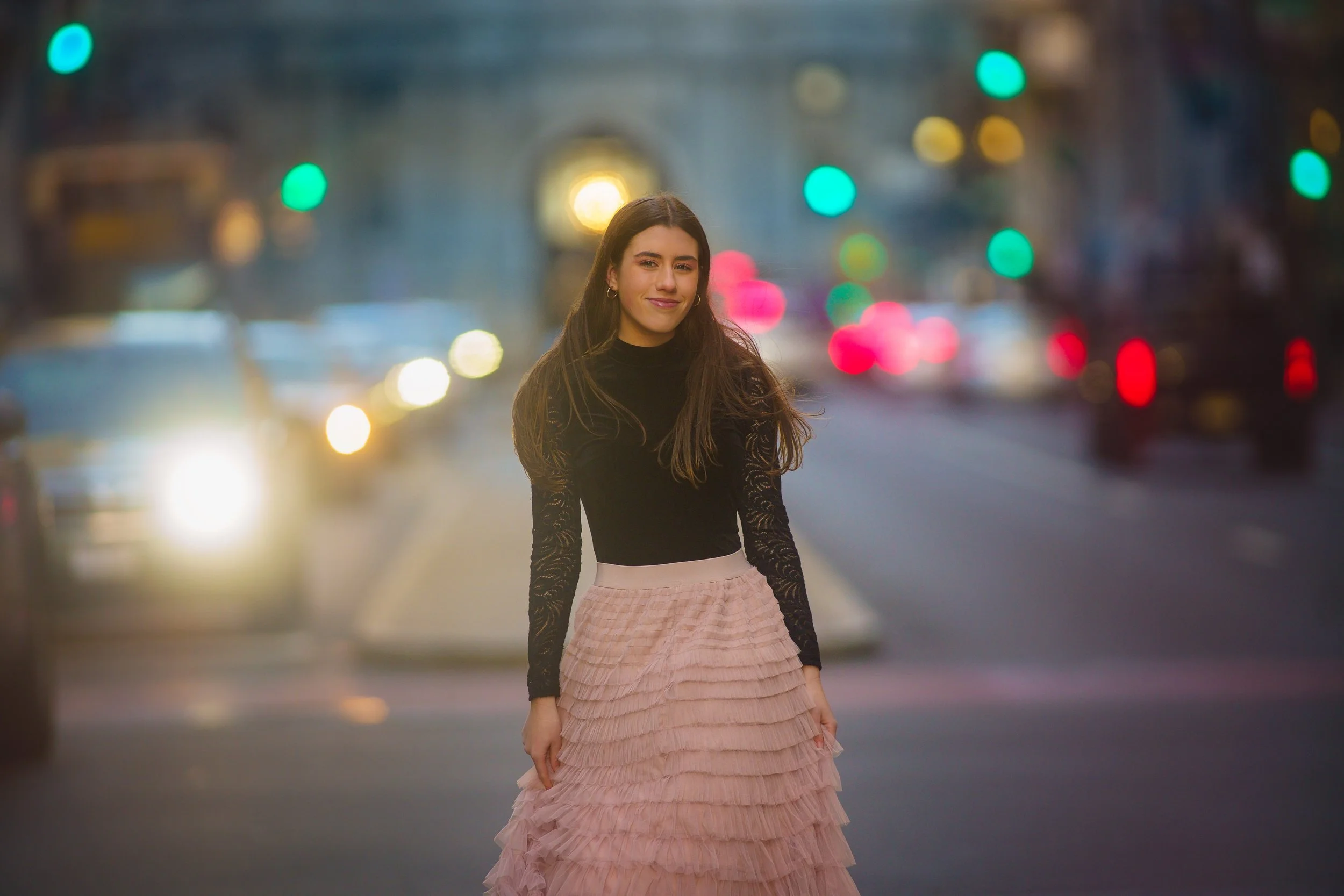 Stylish teen photographed during a Philadelphia city session