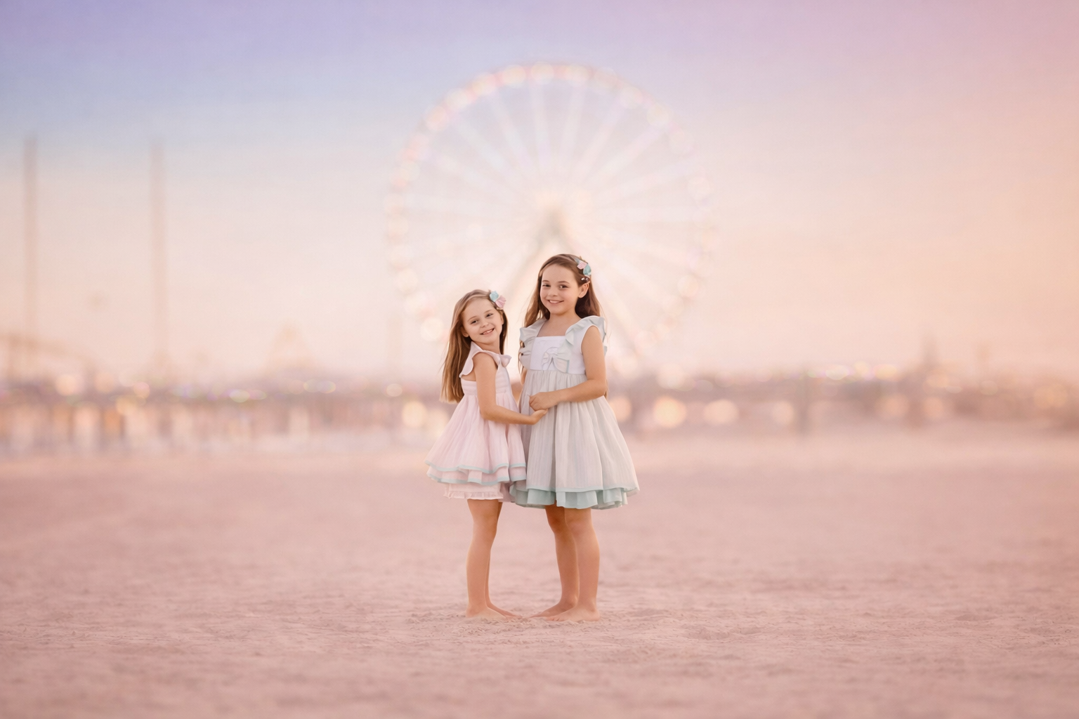 sisters smiling for camera for jersey shore photographer in wildwood.PNG